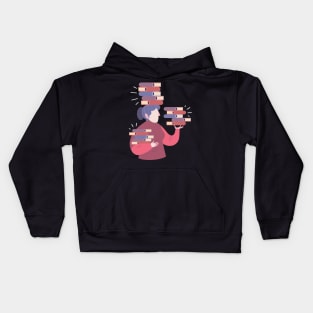 Book Lady Librarian Kids Hoodie